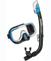 Ensemble de plongée avec tuba TUSA Mini-Kleio Junior Combo - Noir/Bleu Fishtail