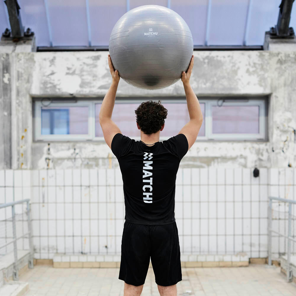 Gymbal / fitness bal / swiss ball 75cm - grijs - Ø 75cm 5/7
