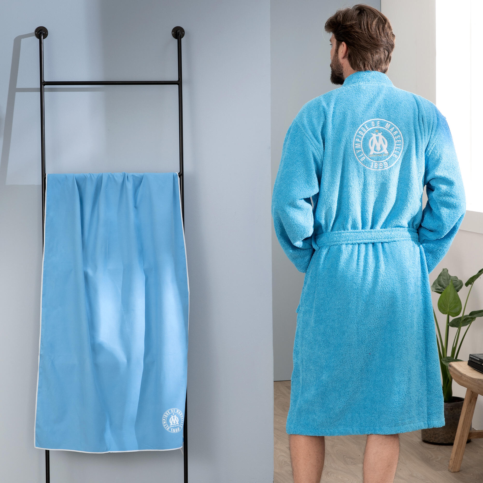 Serviette de bain 70x140 cm microfibre football Marseille - 1899 3/4