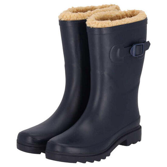 Bottes de pluie femme - Fausse fourrure - 100 % caoutchouc - Doublées
