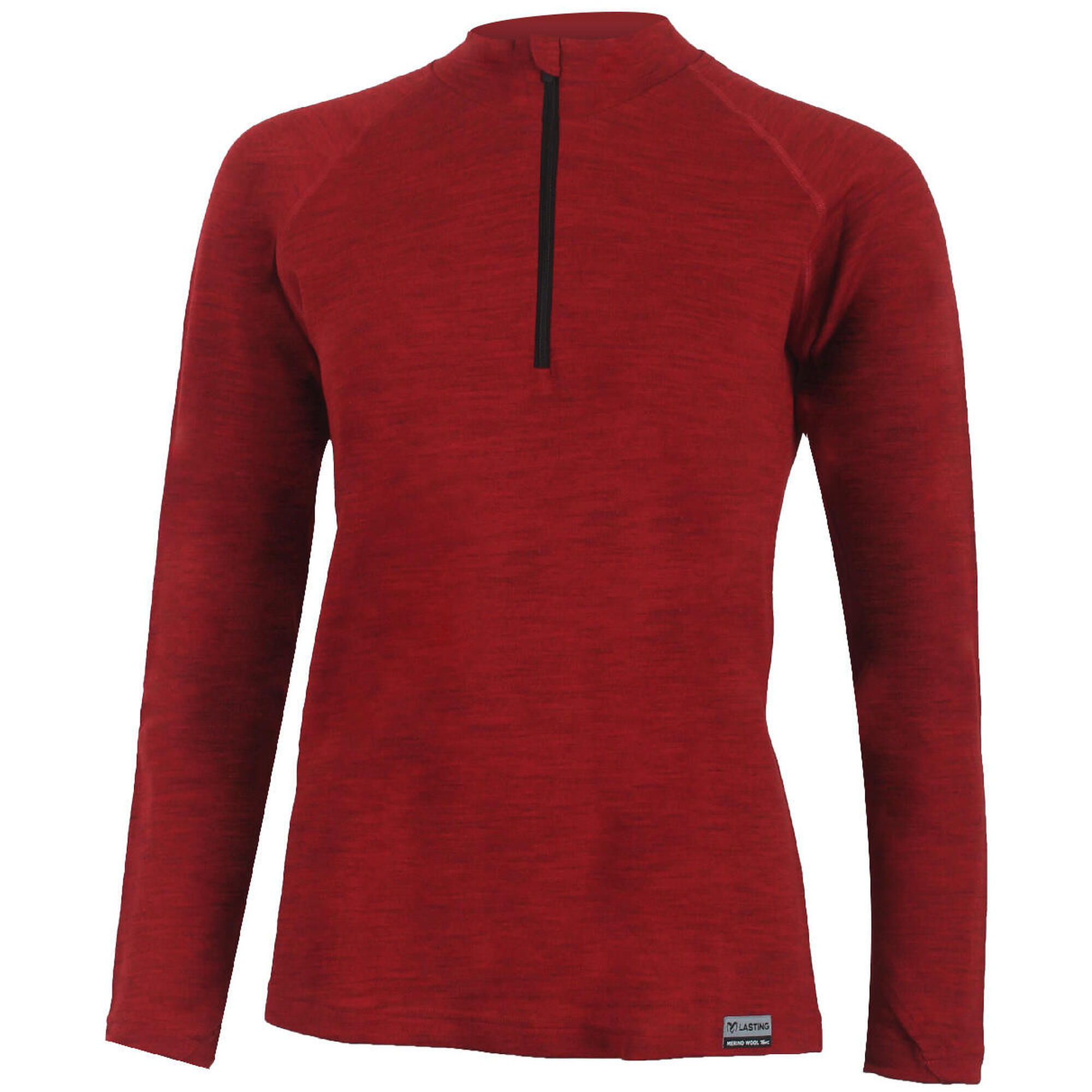 Lasting - Pull Mérinos Femme Laura - Sweat-shirt - Rouge - Decathlon