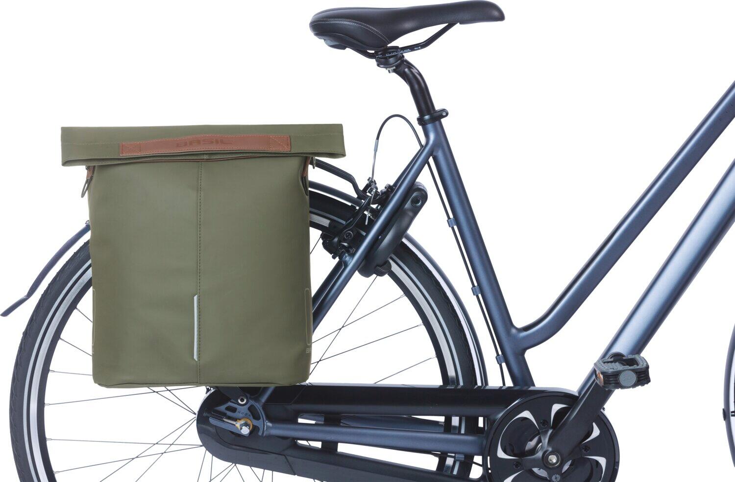 City fietsboodschappentas, mosgroen 5/6