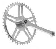 VINTY Pédalier Avec Clé 46T - Chrome