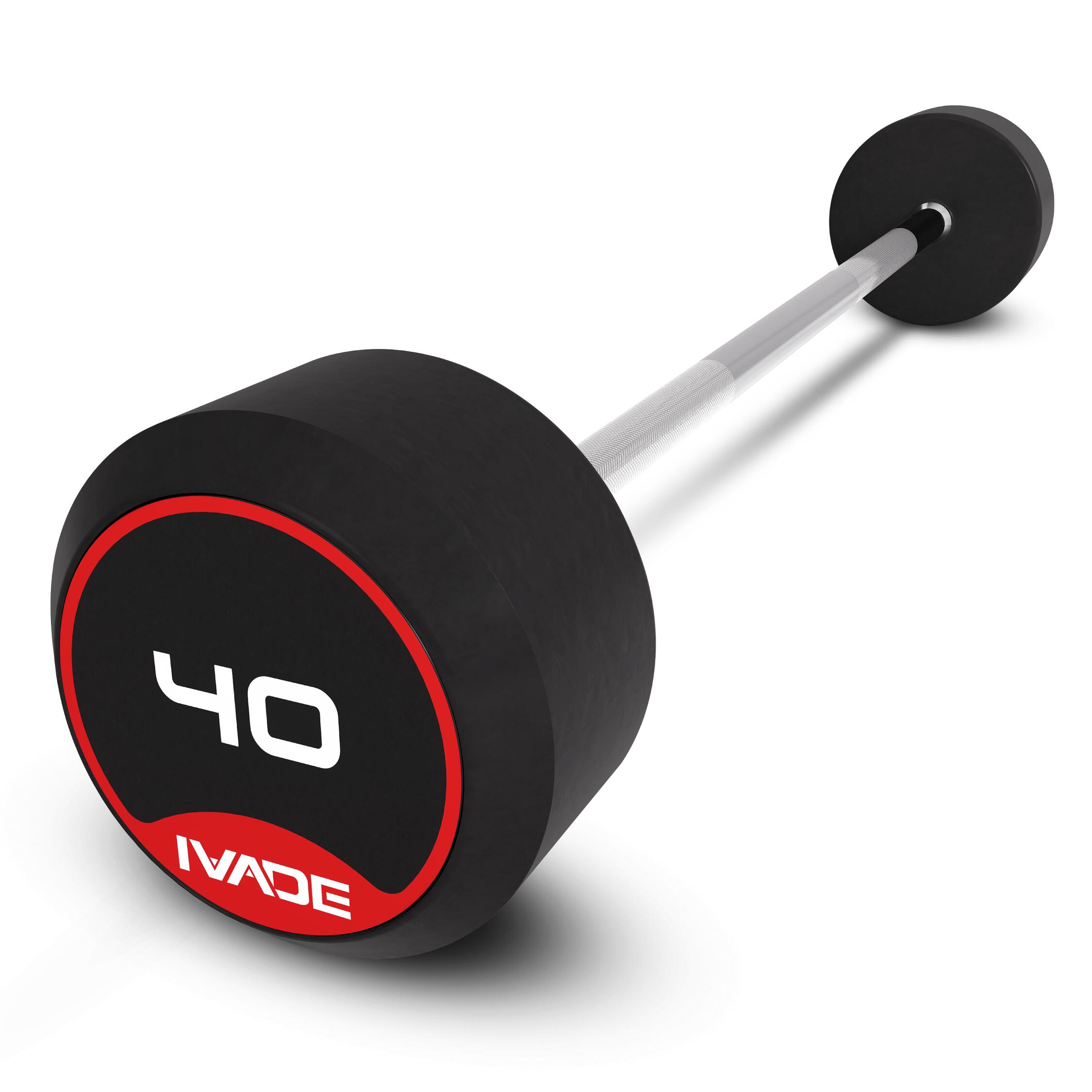 Straight Barbell Rubber Coated Size 40KG x 1 pc (MD3009) - IRONTEC