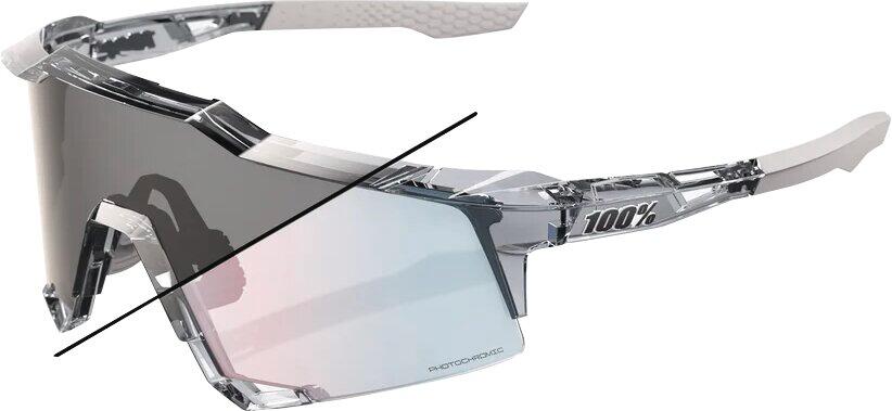 100% Occhiali Speedcraft Polished Translucent Grey - Rose Gold Photochromic Mirror