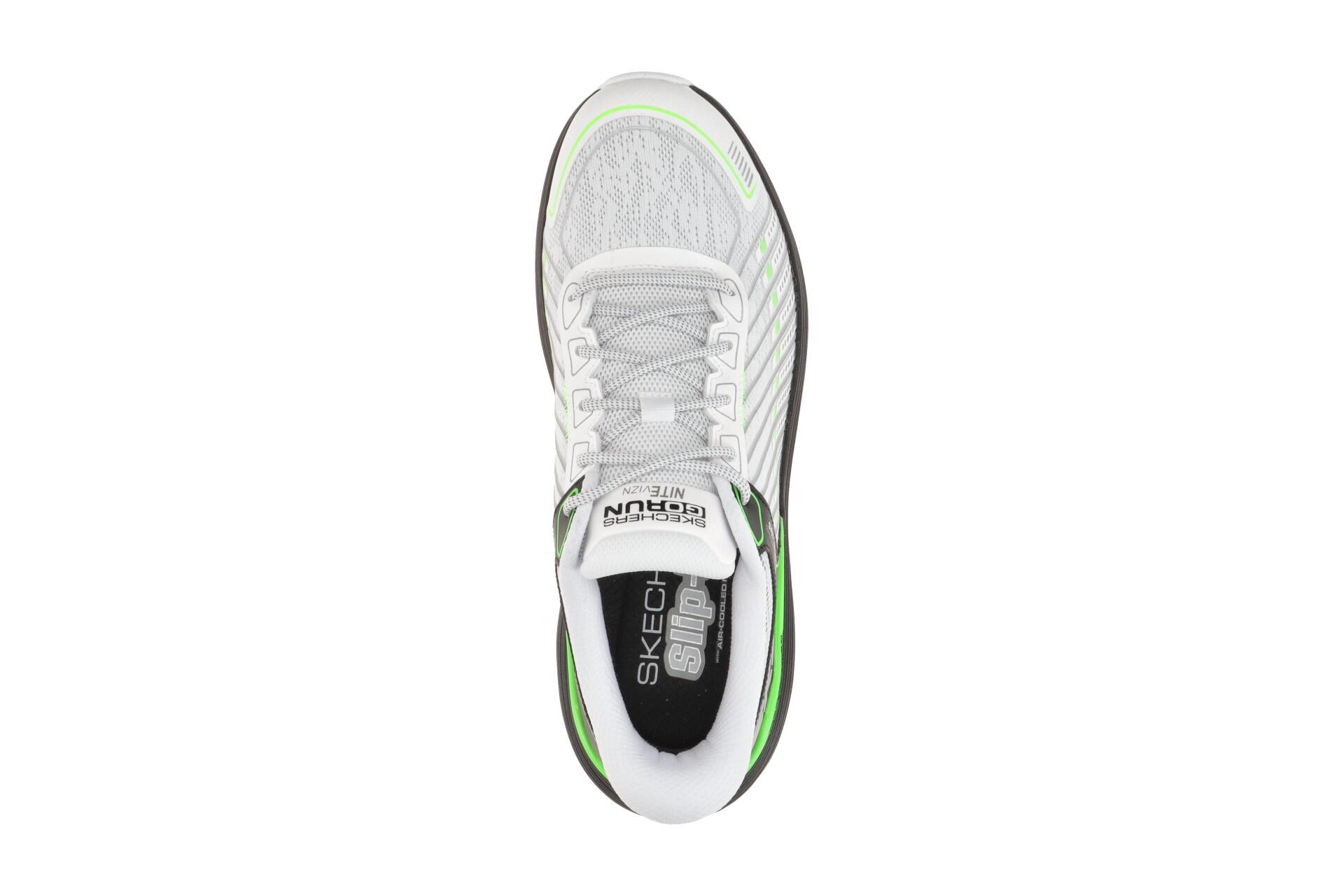 Skechers MAX CUSHIONING Schuhe weiß Reflektor Slip-Ins 220936 6/7
