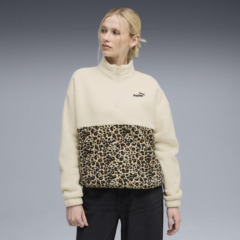 Damska luźna bluza Essential ze zwierzęcym nadrukiem PUMA Alpine Snow White