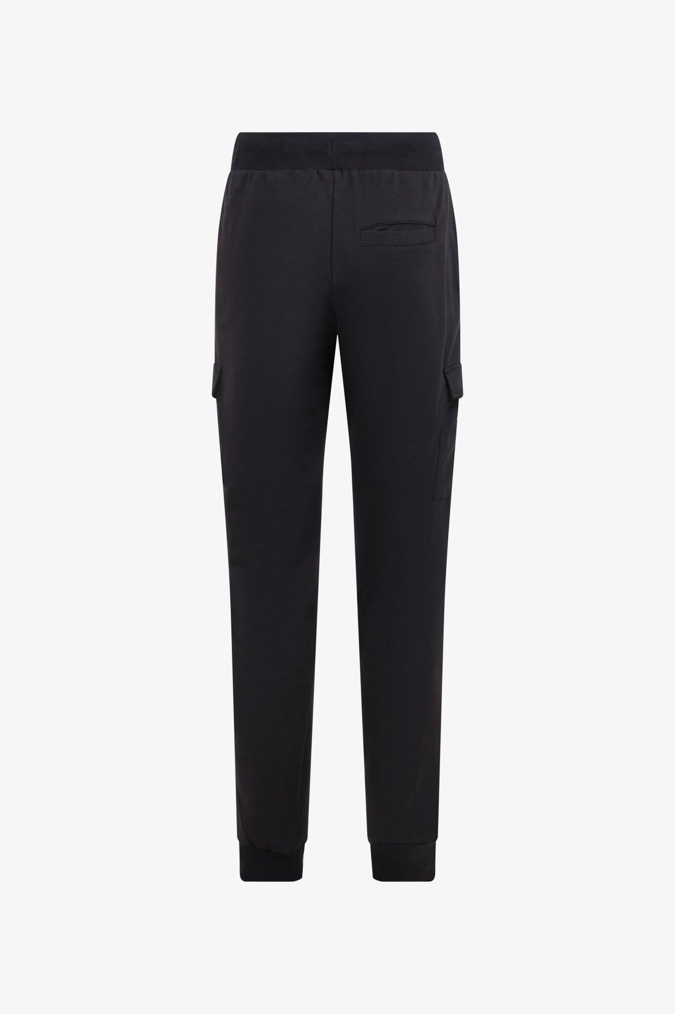 Pantaloni joggers Esercito lunghi neri in cotone uomo 2/4
