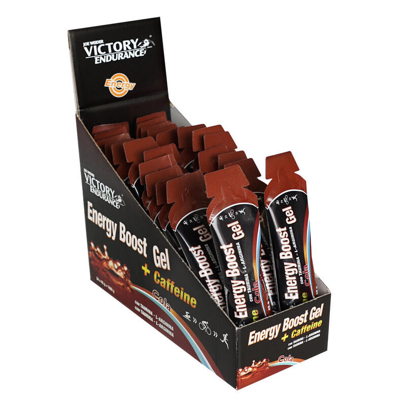 Gels énergétiques - Energy Boost Gel + Caffeine - Cola Boite de 24