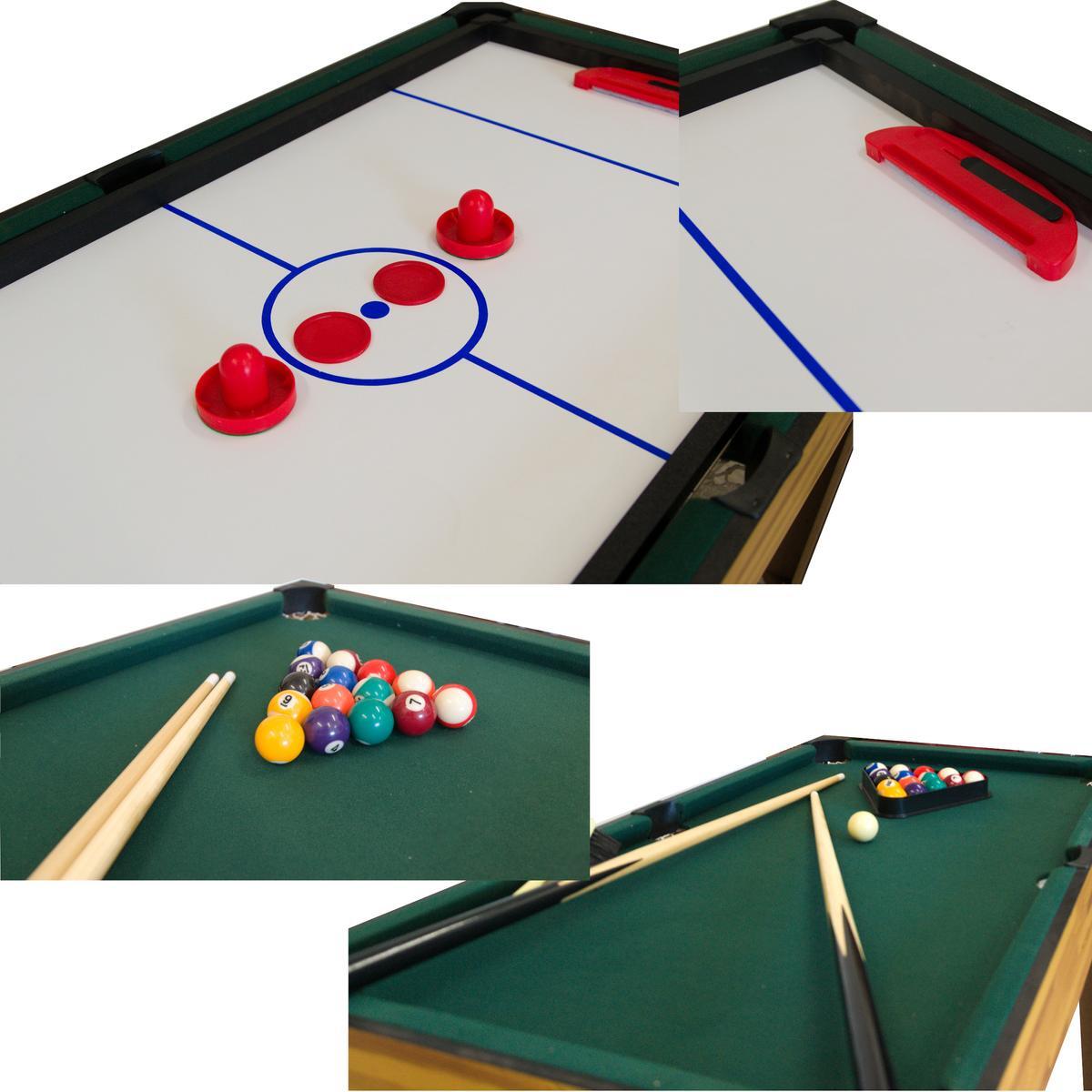 Multi-Spiele-Tisch, Billard, Airhockey, Tischtennis Enero  9W1 121x61x80CM 2/7