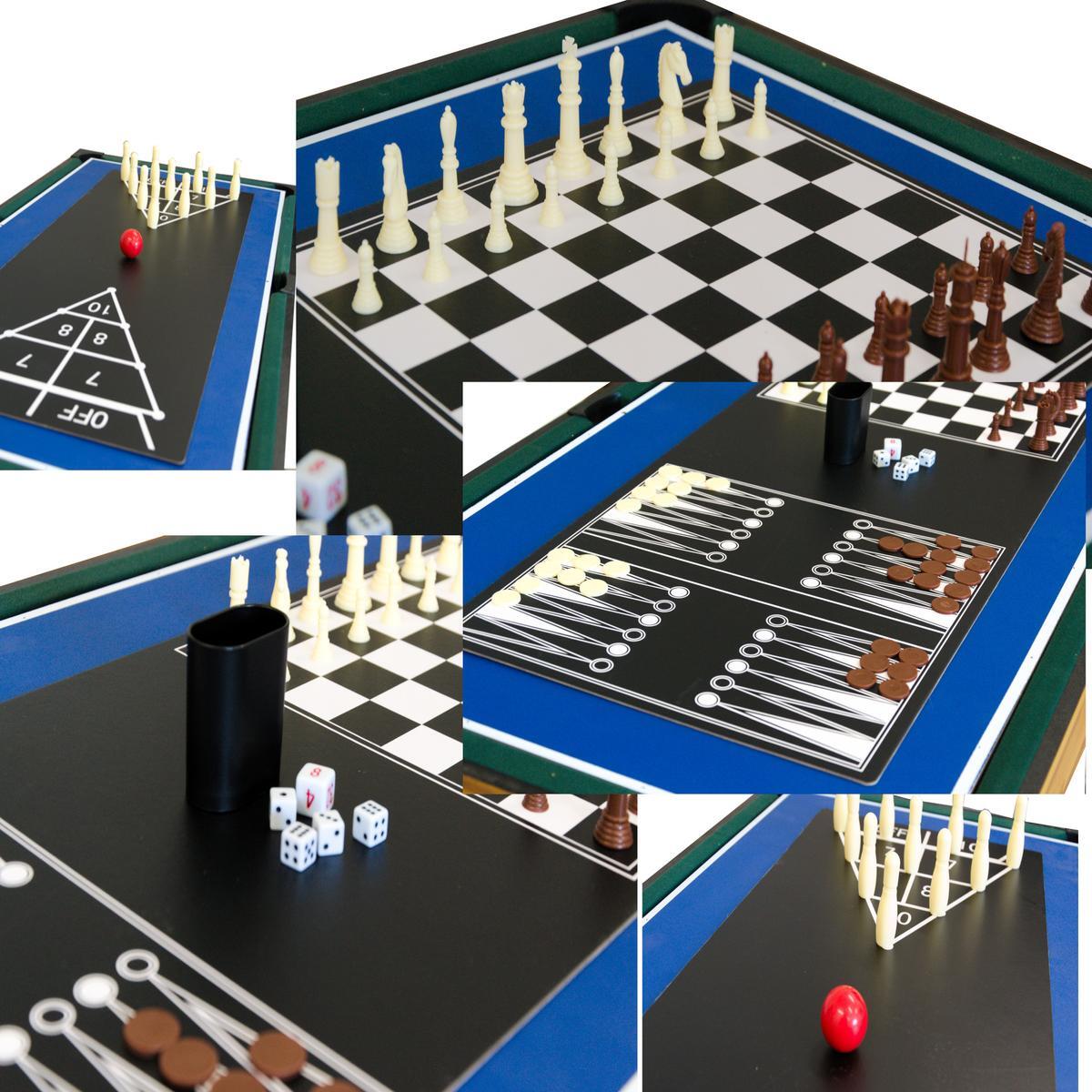 Multi-Spiele-Tisch, Billard, Airhockey, Tischtennis Enero  9W1 121x61x80CM 7/7