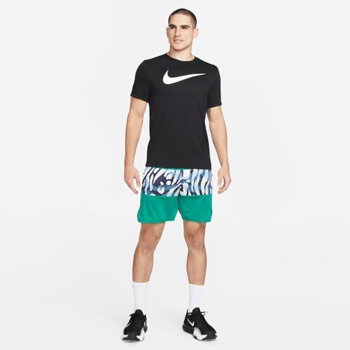 Heren-T-Shirt met Korte Mouwen Nike 010  Wit/Zwart 5/7