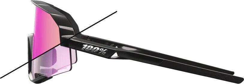 Brille Slendale - Gloss Black - Photochromic Purple Mirror Lens 3/4