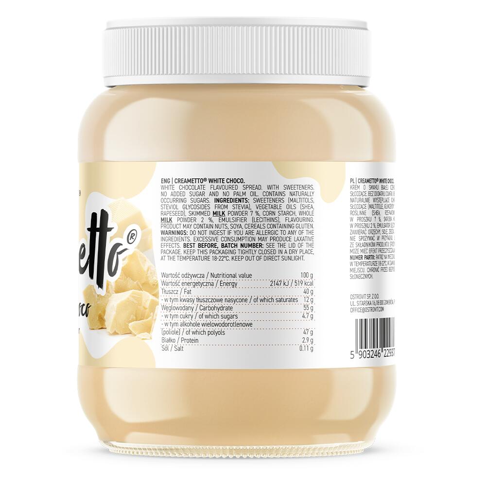 OstroVit Creametto (350g) White Chocolate - Functional Food - Protein Spreads 2/3
