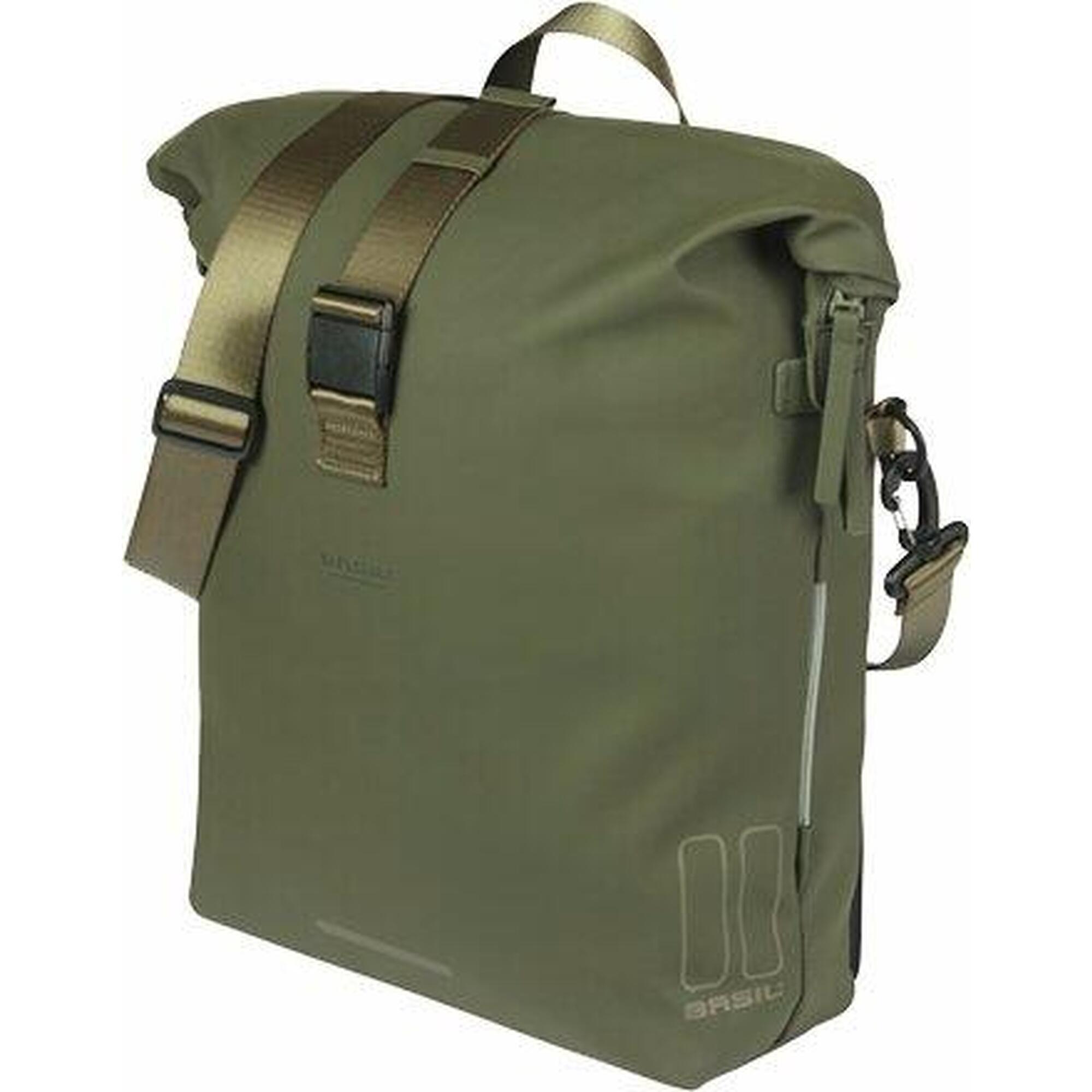 Basil - Sacoche À Bandoulière Pour Vélo Soho Mik Studs - Panier Vélo - Vert - 17 L - Decathlon
