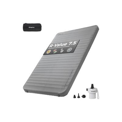 Materac samopompujący Premium Double KM1901 szary