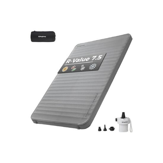 Materac samopompujący Premium Double KM1901 szary