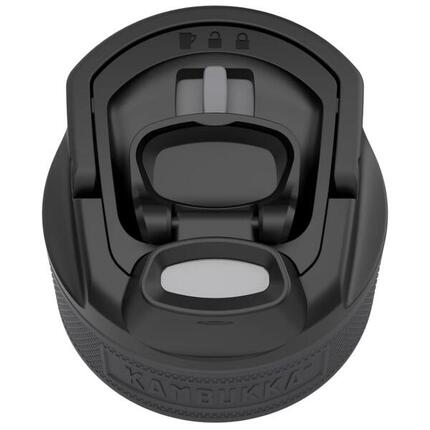 Kambukka 3-in-1 Deckel, Black Steel, auslaufsicher, Snapclean®, BPA-frei