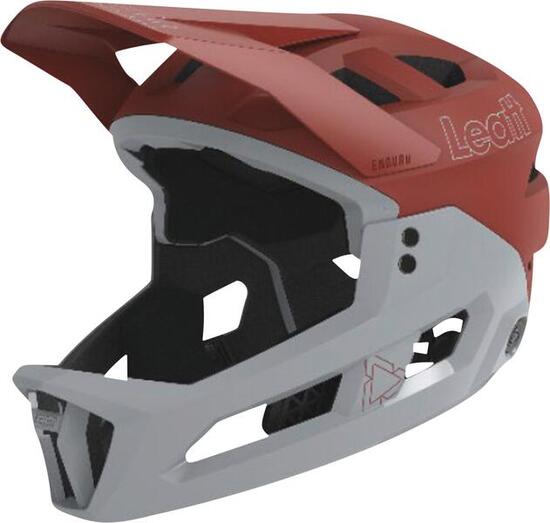 Casque avec Mentonnière Amovible Leatt Enduro 2.0 Rouge Lava