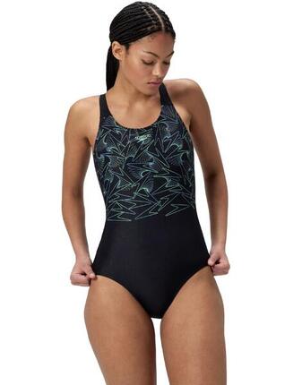 Speedo Badpak Eco Endurance+ Hyperboom Placement Muscleback Zwart/Groen