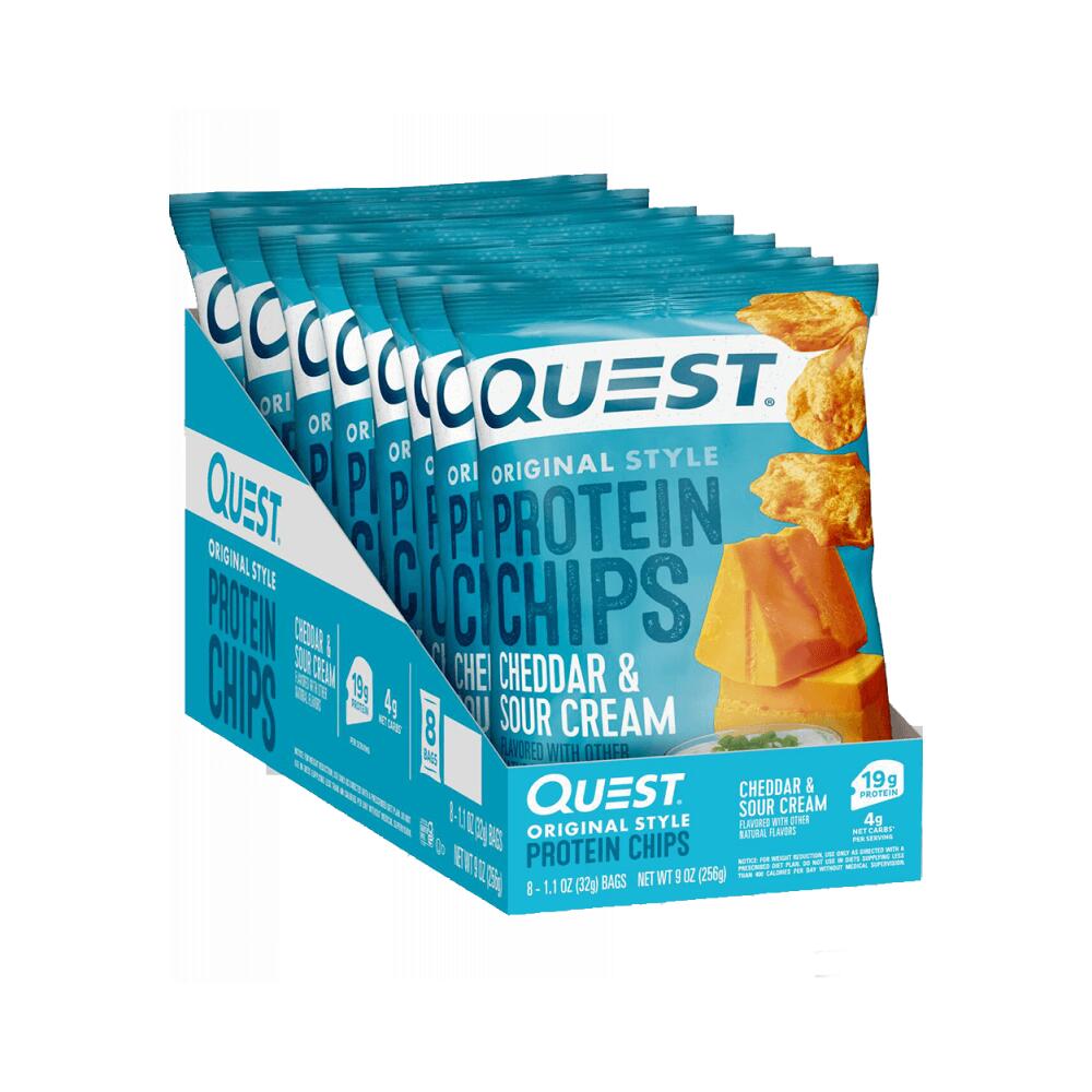 QUEST NUTRITION Quest Nutrition Chip proteici (8x32 g) Cheddar e panna acida