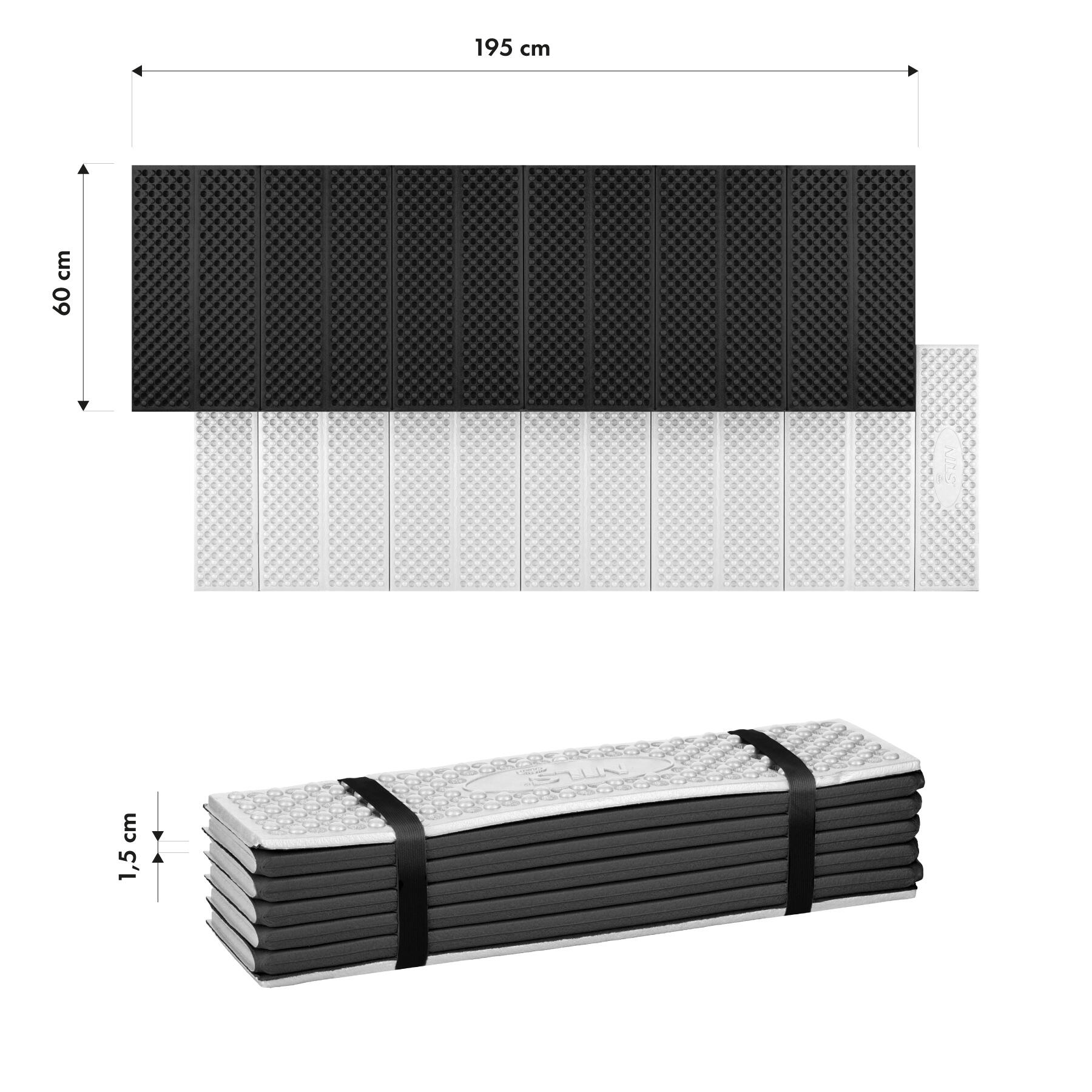 Matelas de camping pliable avec revêtement en aluminium + XPE 95 CM NC17103 2/7