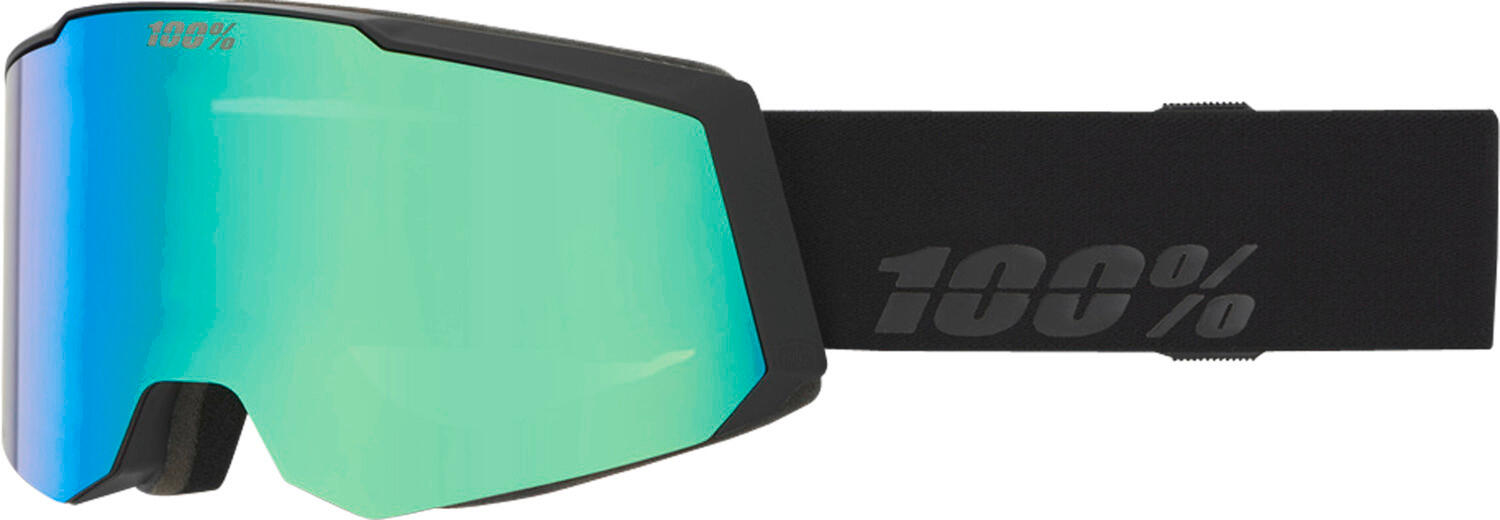 100% SNOWCRAFT S HiPER Goggle Black/Green - Mirror Green Lens