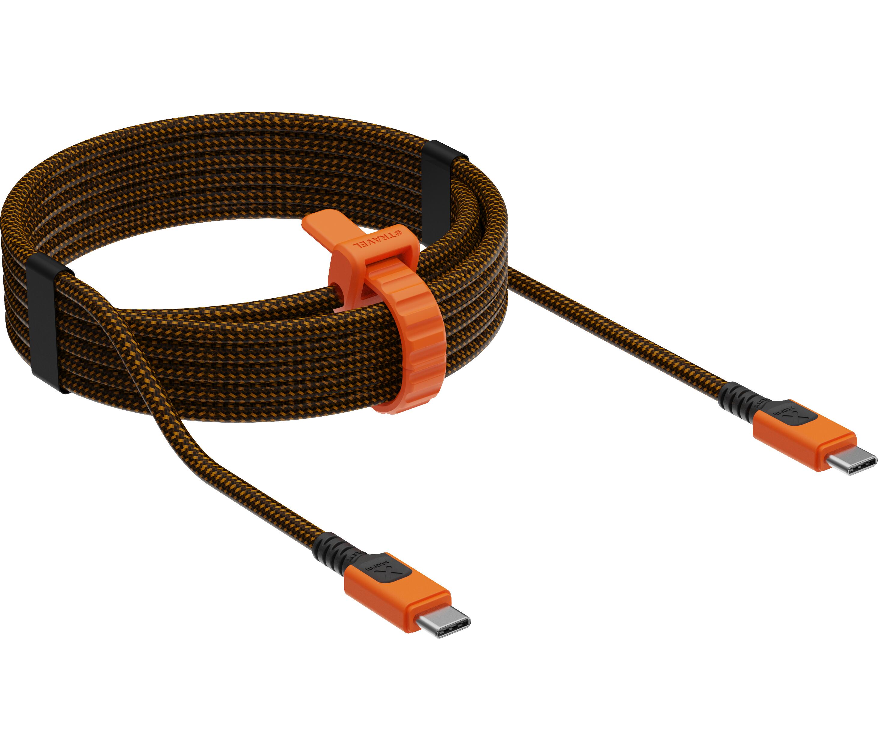 Xtorm Xtreme USB-C auf USB-C PD Ultra 240W Kabel - 1,5 Meter - Schwarz/Orange 3/7