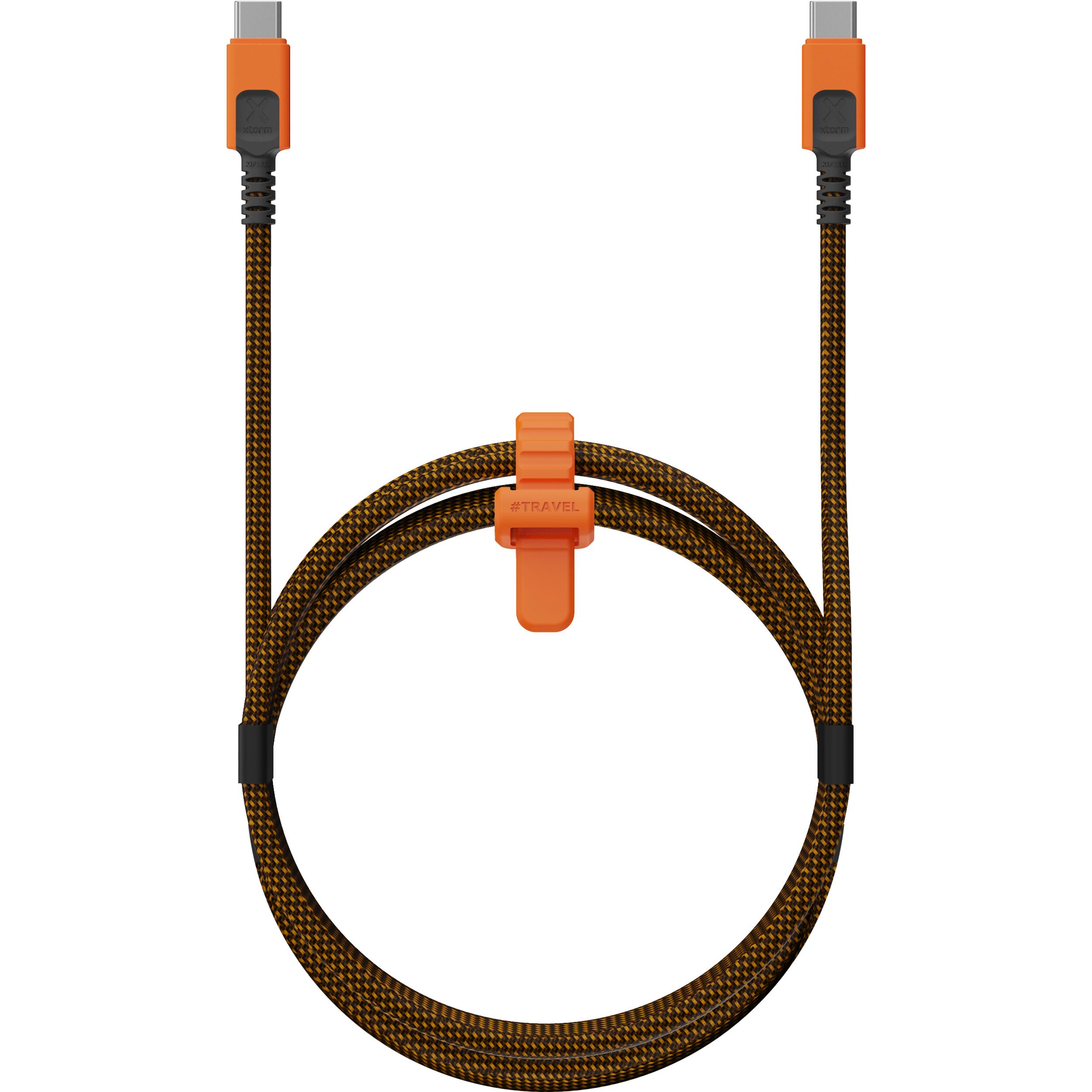 Xtorm Xtreme USB-C auf USB-C PD Ultra 240W Kabel - 1,5 Meter - Schwarz/Orange 2/7