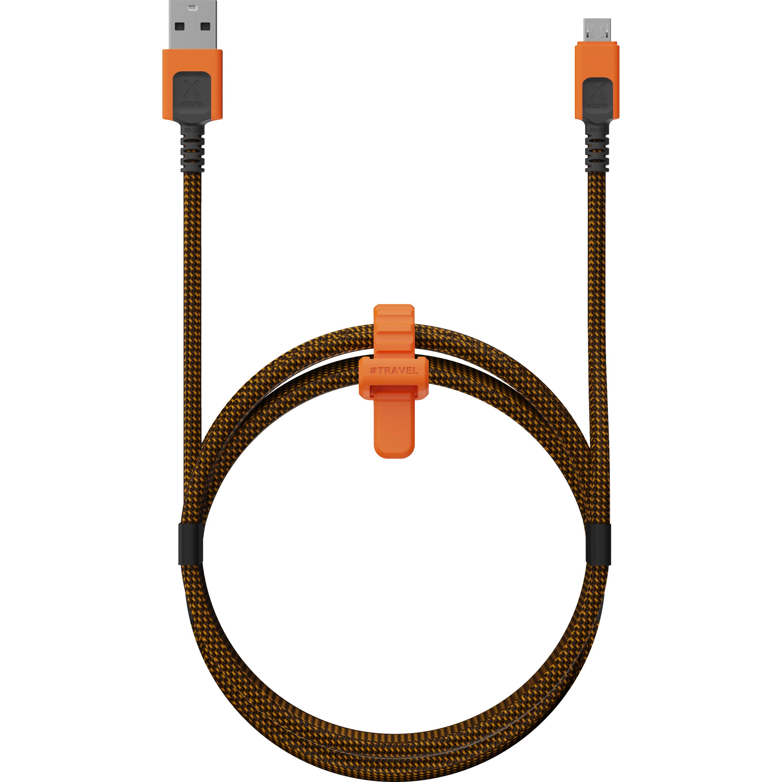 Xtorm Xtreme USB vers Micro USB Cable - 1,5 Metre - Noir/Orange 2/6