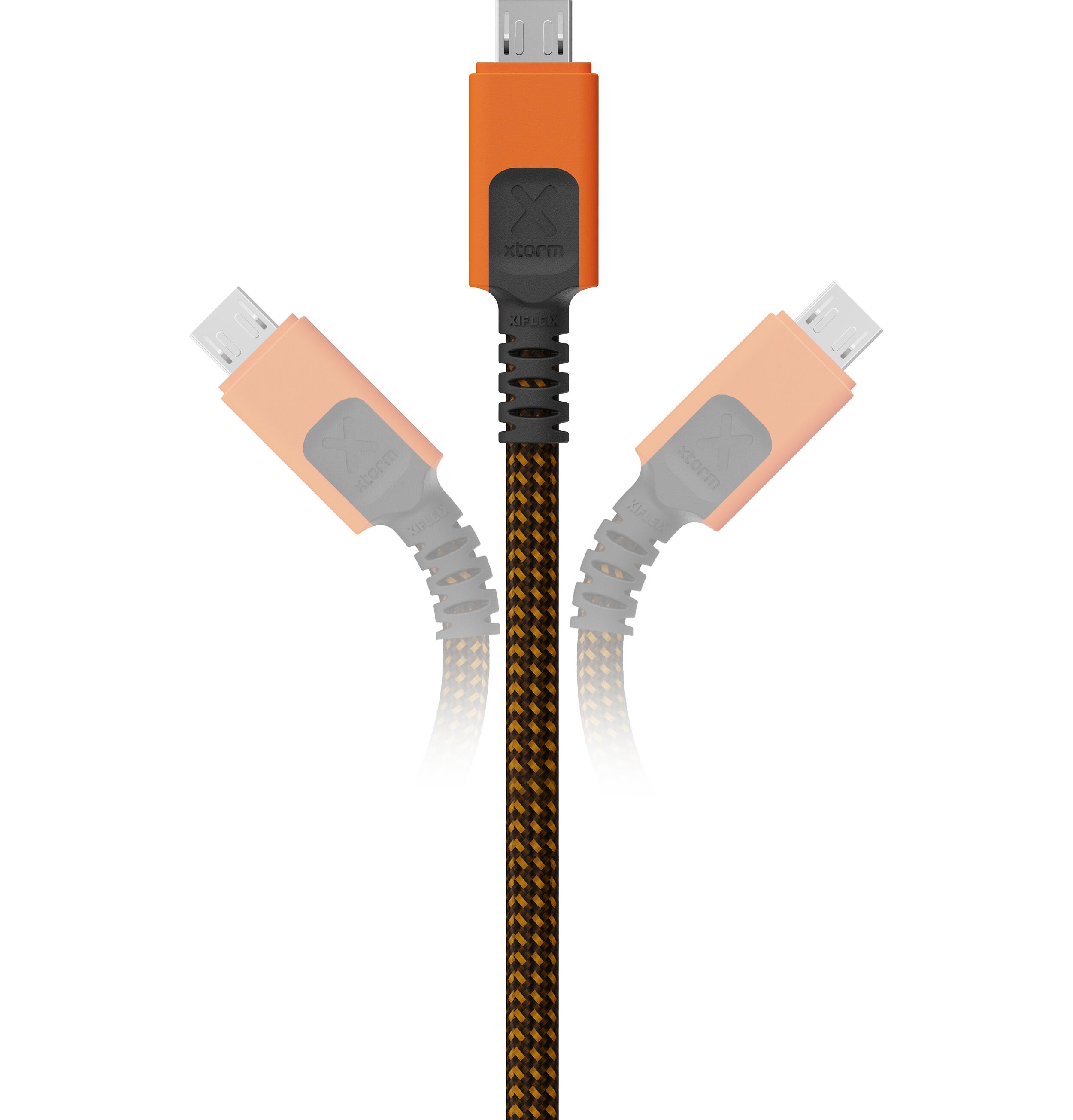 Xtorm Xtreme USB vers Micro USB Cable - 1,5 Metre - Noir/Orange 5/6