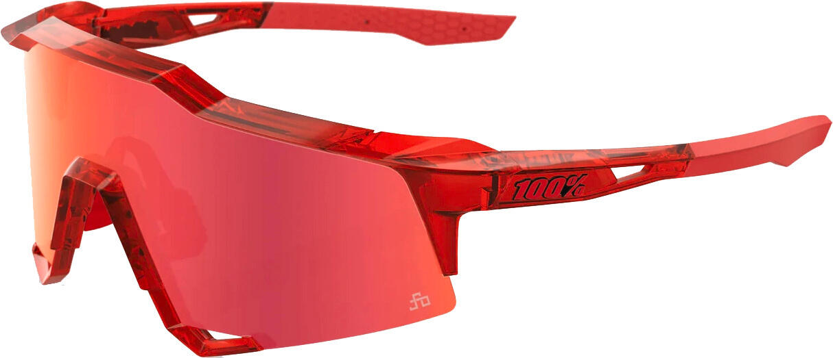 100% Occhiali Speedcraft Gloss Translucent Red/HiPER Red Mirror Lens
