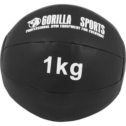 Medizinball aus Leder in Schwarz 1 - 10 kg