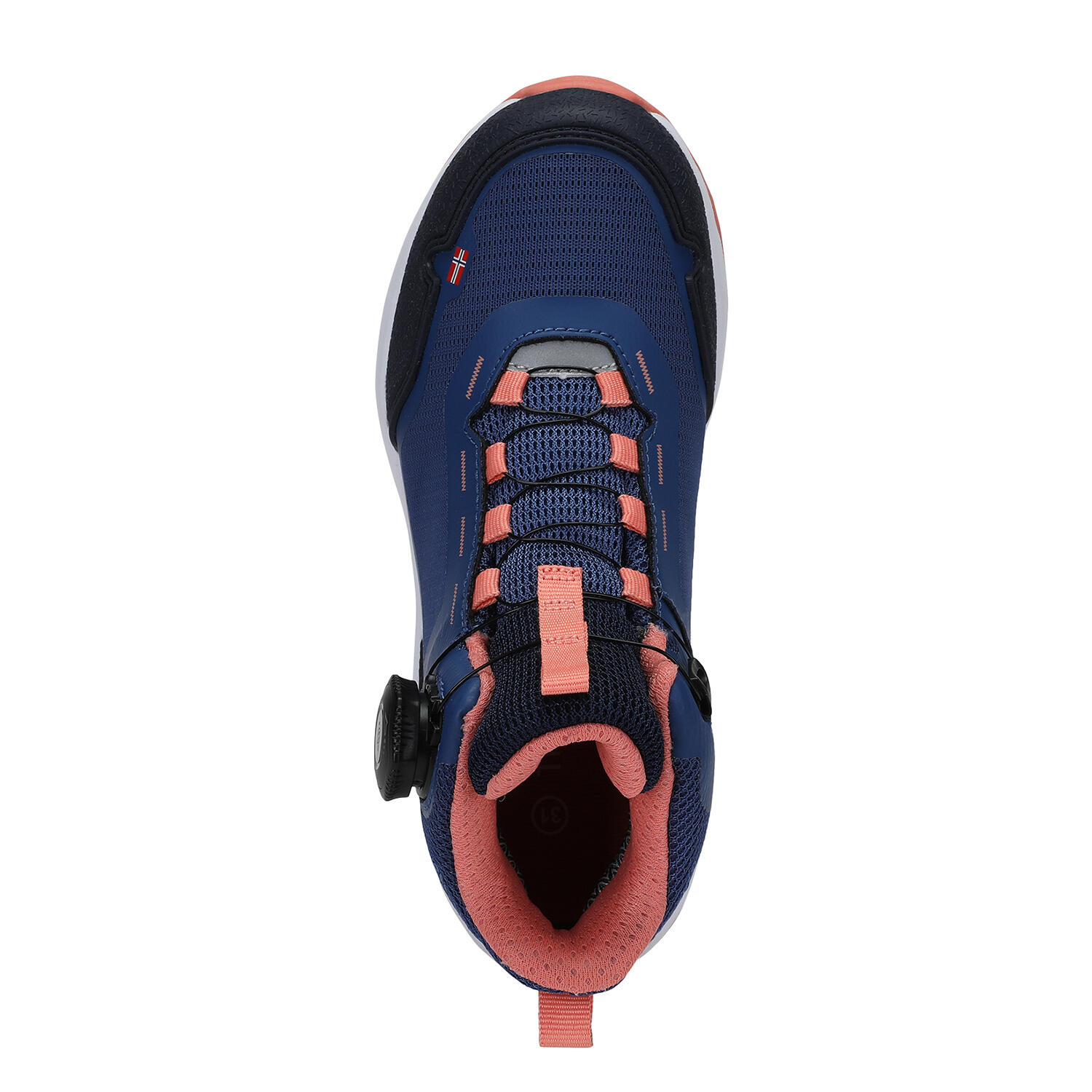 Enfants Trollfjord chaussures de randonnée mi-hautes bleu lotus/corail 5/7