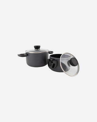 Bo-camp pannenset twist compact 2 aluminium inductie
