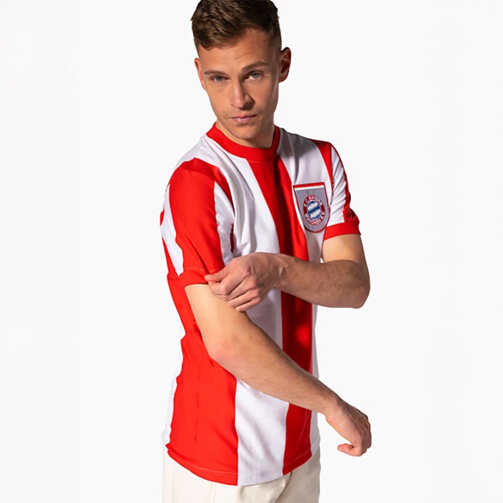 Camiseta de Fútbol Retro - Hombre - FC Bayern Múnich 1971 - 72 - Rojo - Blanco 2/7