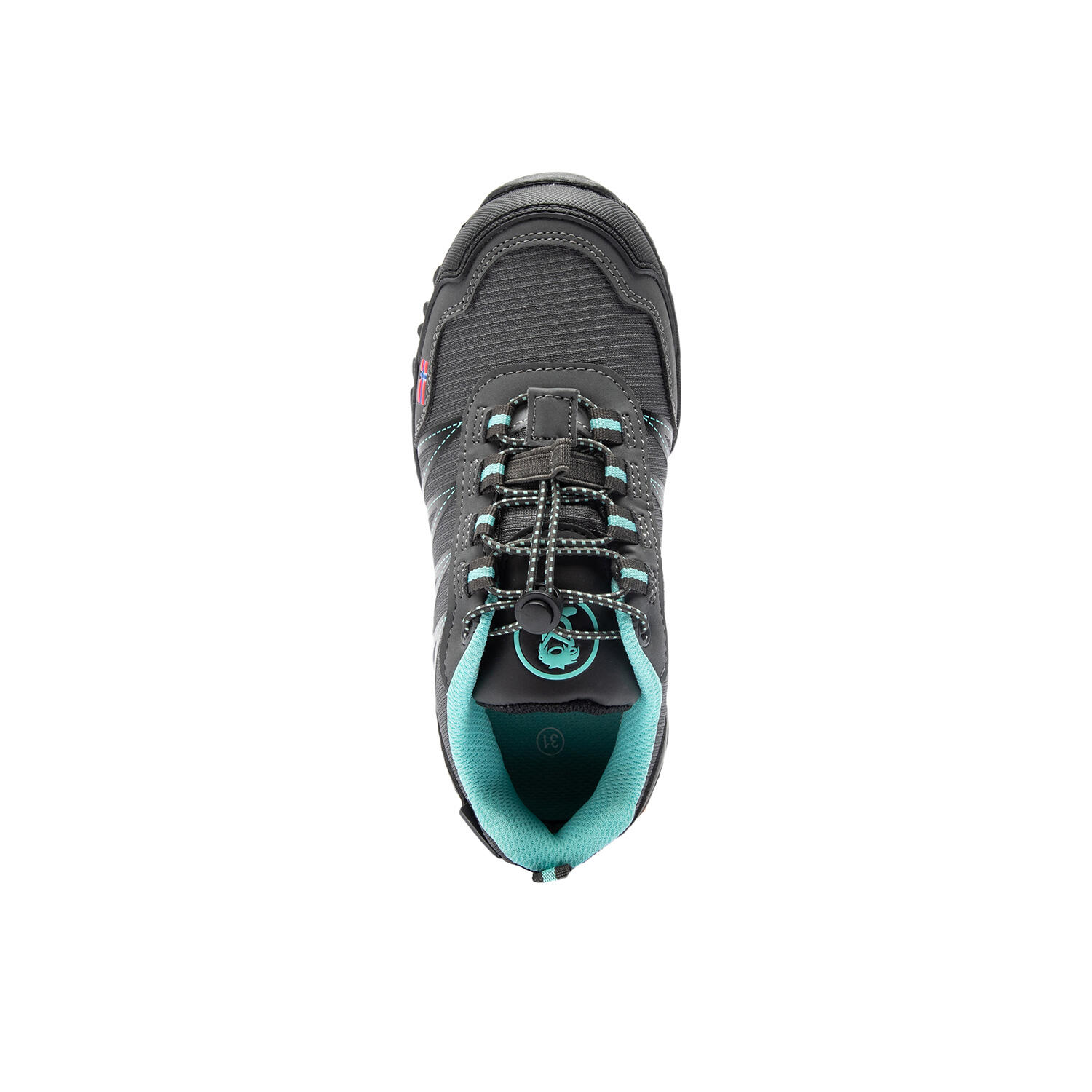 Chaussures de randonnée pour enfants Trolltunga Imperméable Anthracite / Menthe 6/7