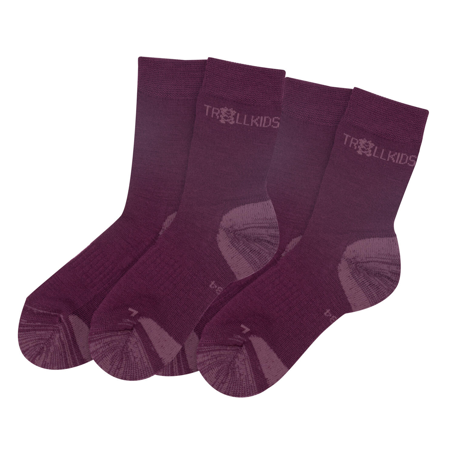 Chaussettes de randonnée pour enfants Preikestolen prune/violet 3/3
