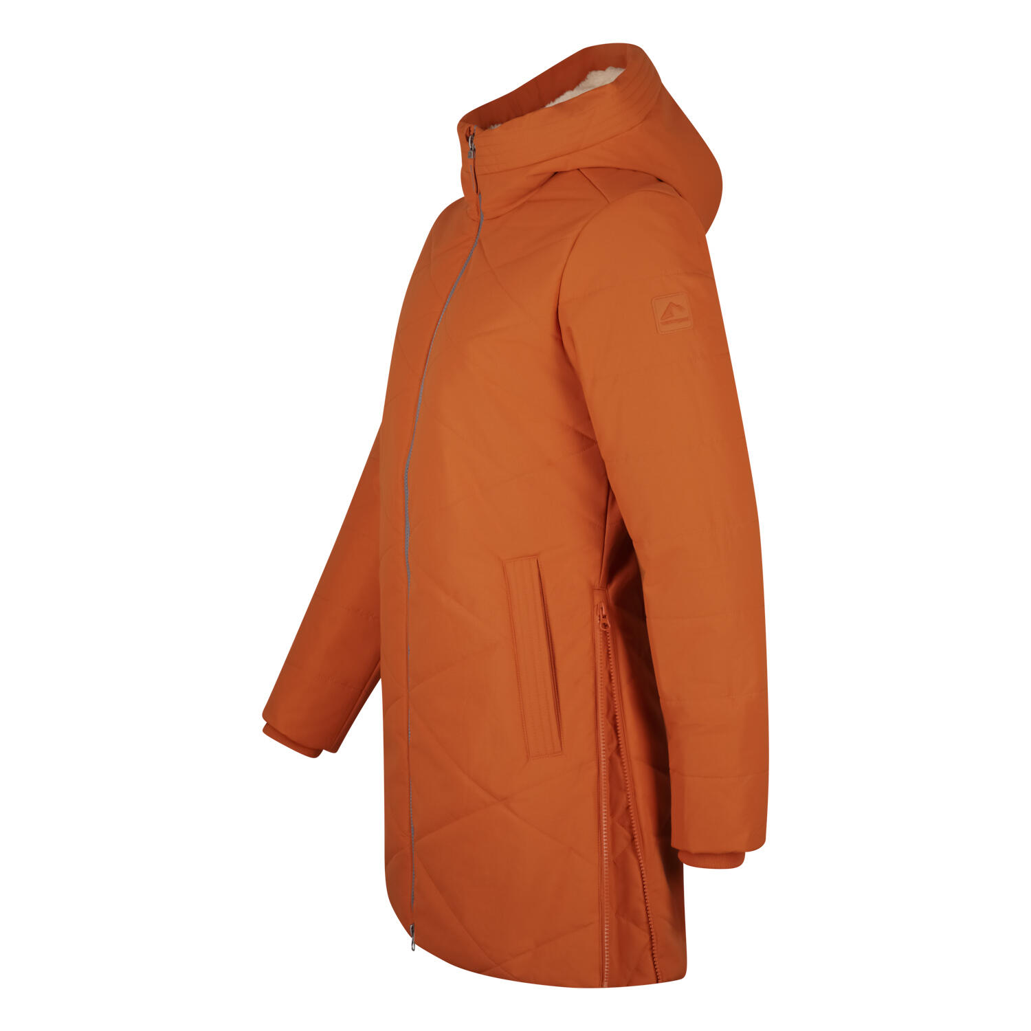 Damen Steppmantel Hagavatn Rostrot/Graphit Decathlon