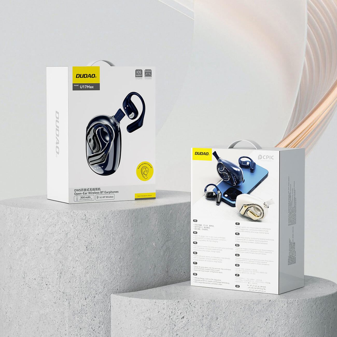 Słuchawka bluetooth u17max ows - granatowa 4/4