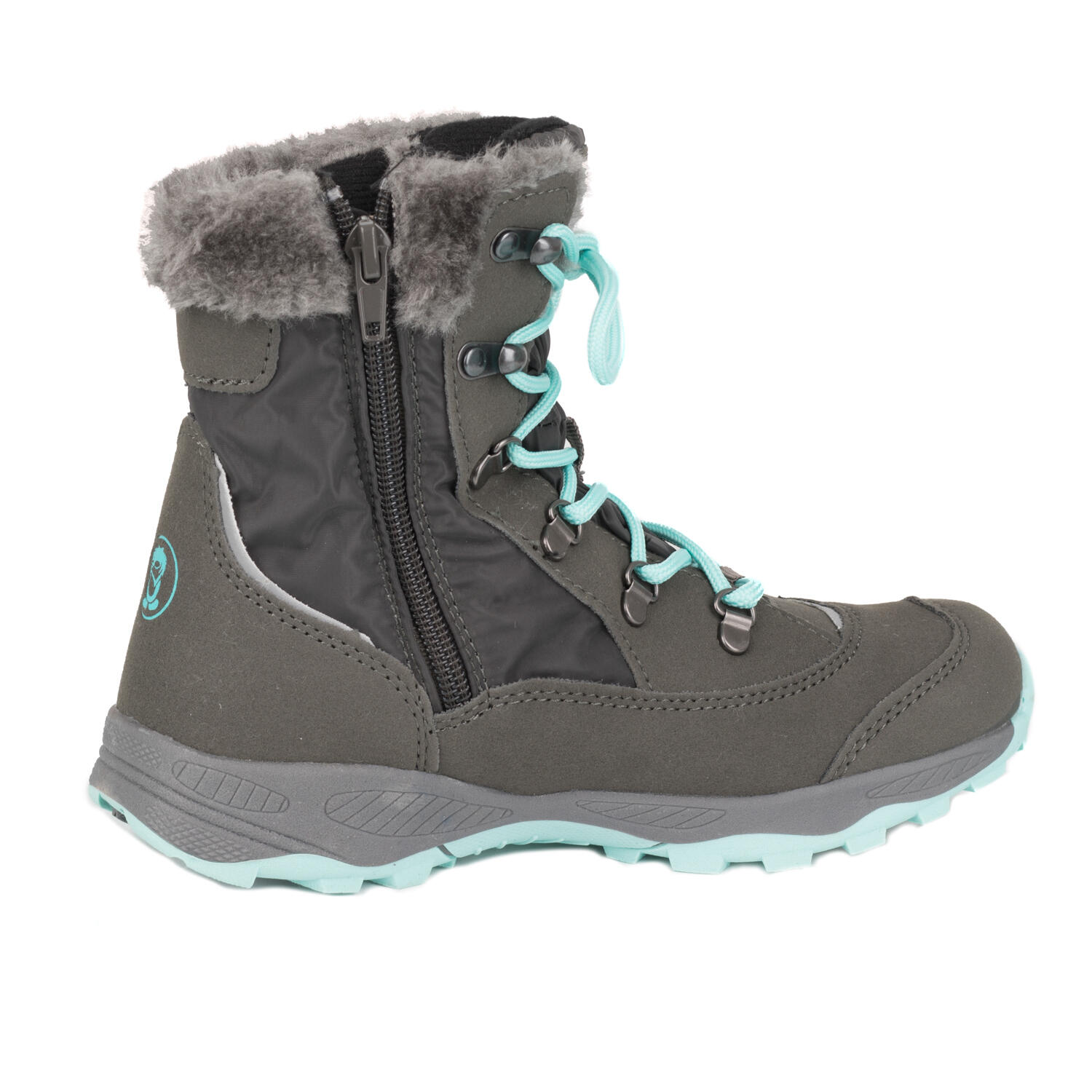 Enfants Chaussures d'hiver Hemsedal gris acier/menthe 3/5