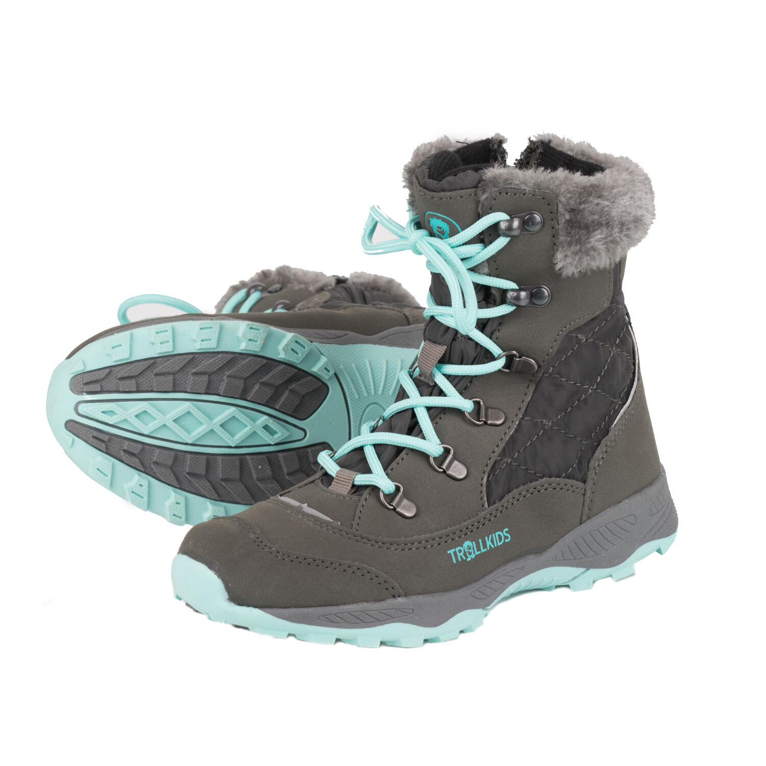 Enfants Chaussures d'hiver Hemsedal gris acier/menthe 4/5