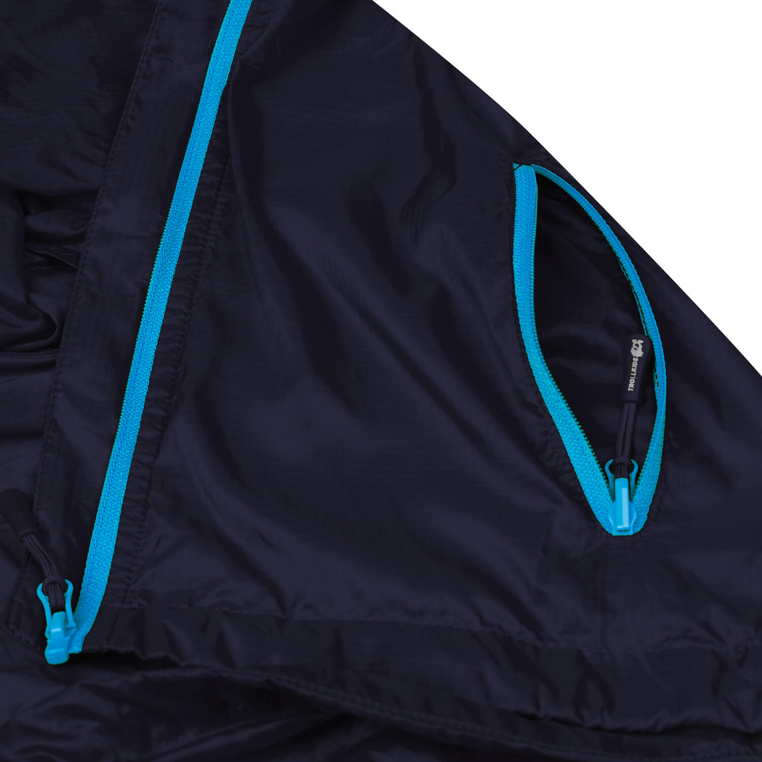 Coupe-vent enfant Fjell respirant marine/bleu clair 3/5