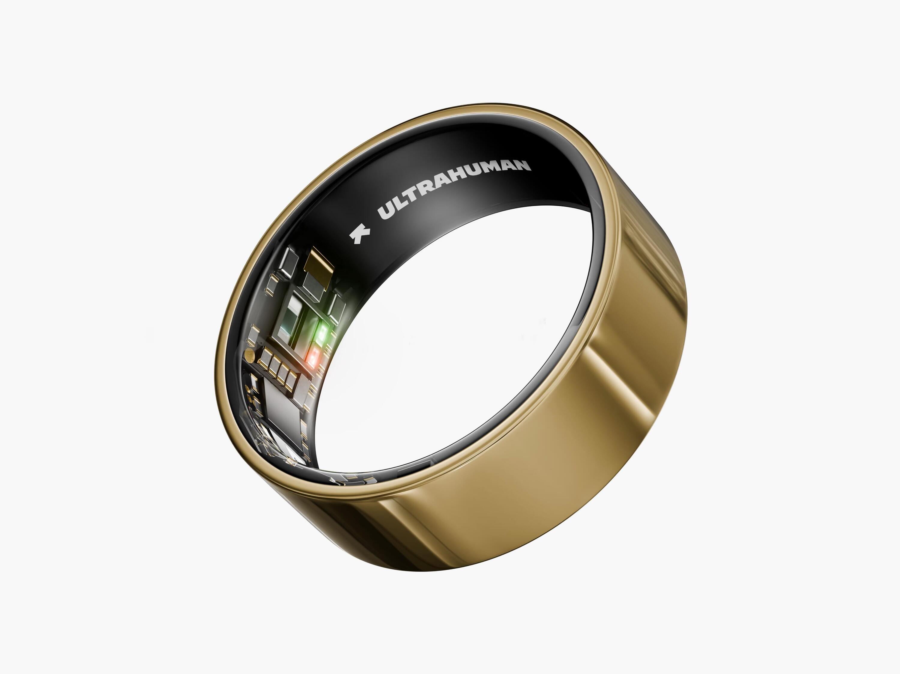 Smart ring Ultrahuman Ring Air inteligentny pierścień złoty Gold - rozmiar 7 3/7