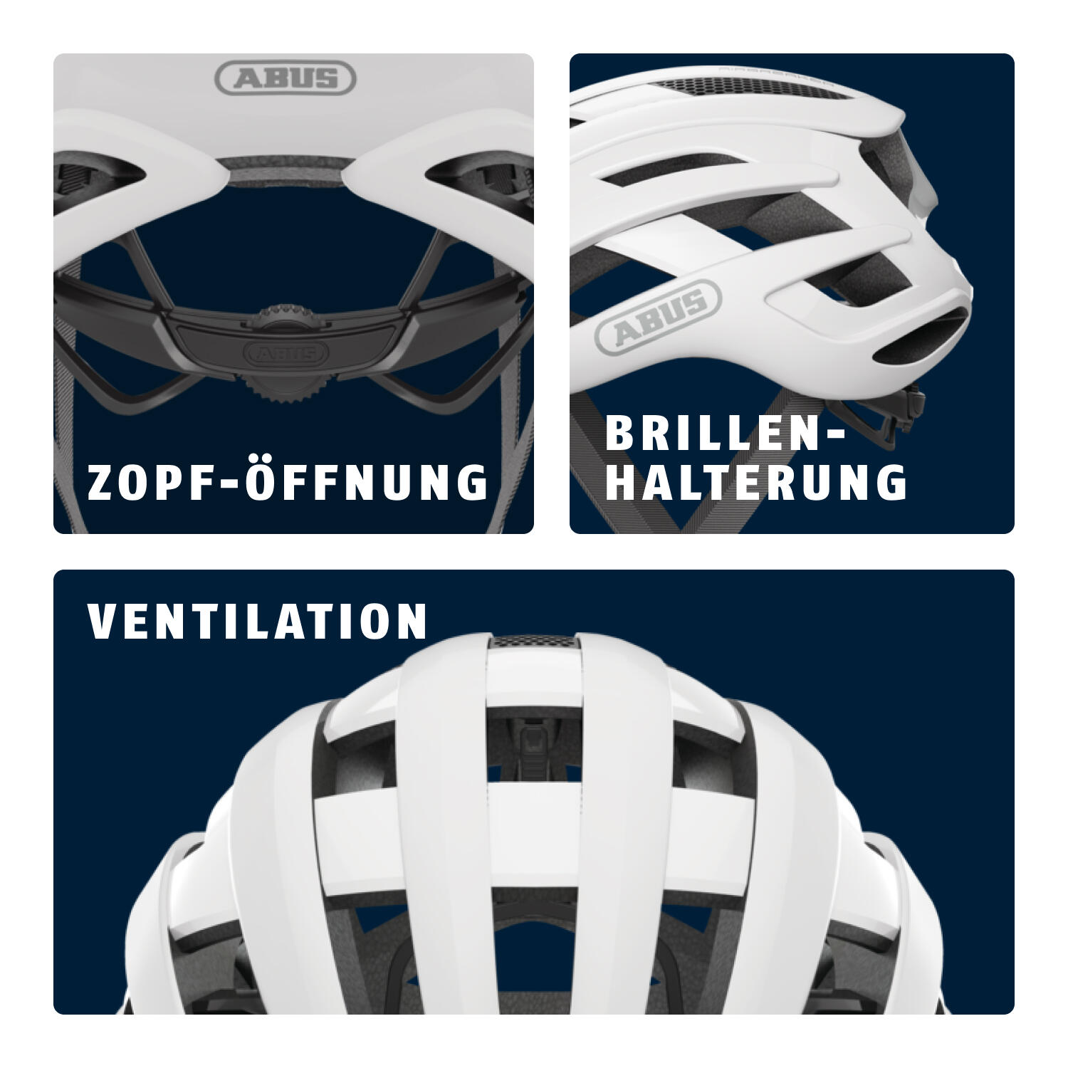 Rennrad-Fahrradhelm   "Airbreaker",  weiß 3/7