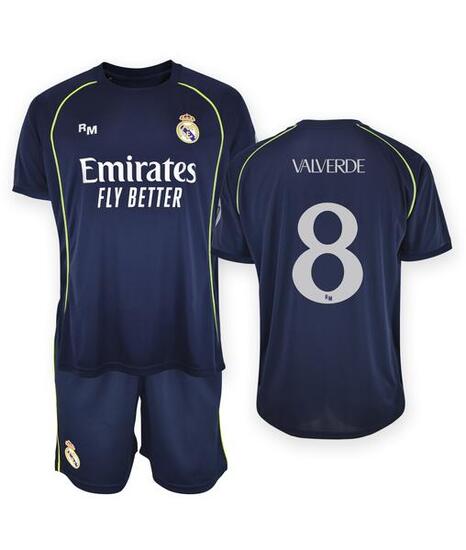 Camiseta Niño Valverde Real Madrid Segunda Equipación Réplica Oficial 25/26