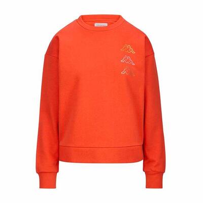 Uniseks sweater zonder capuchon kappa kifoli donker oranje