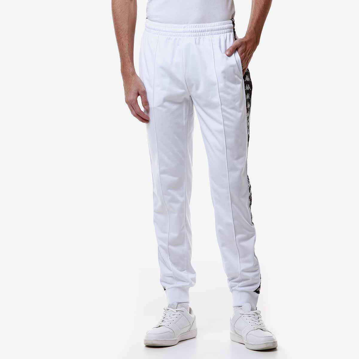 Pantaloni tuta da uomo in poliestere nero da streetwear sportivo 2/6