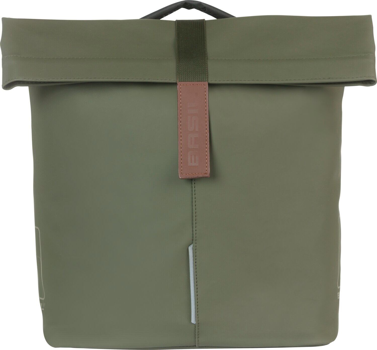 Basil Doppelpacktasche City MIK moss green, 12x30x33cm, 28-32ltr 2/6