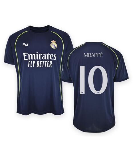 Camiseta Adulto Mbappé Real Madrid Segunda Equipación Réplica Oficial 25/26
